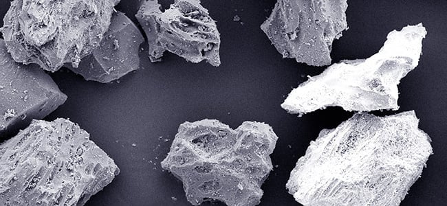 pumice powder magnified